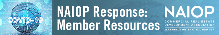 graphic with NAIOPWA logo and COVID 19 Member response in text on blue textured background
