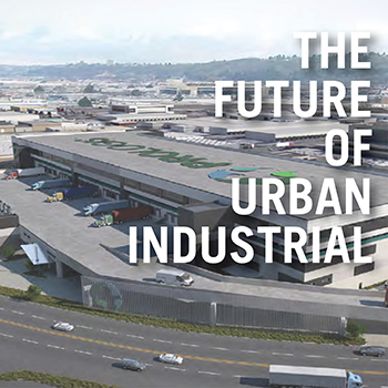 Building with text reading "The Future of Urban Industrial"