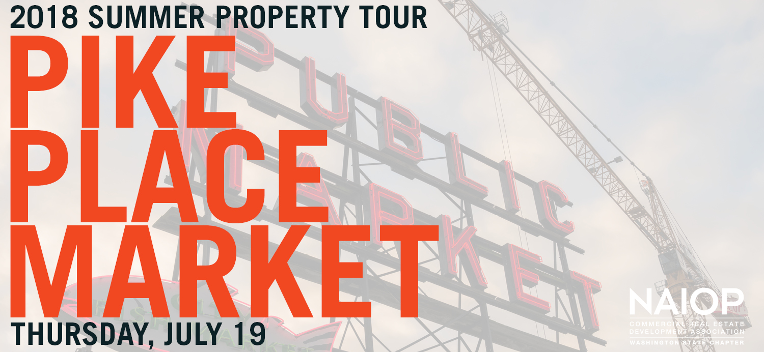 Pike Place Public Market Sign with property tour info